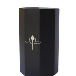 Copo Octogonal Em Inox Sagrado Mate Pintura Eletrostatica Preto