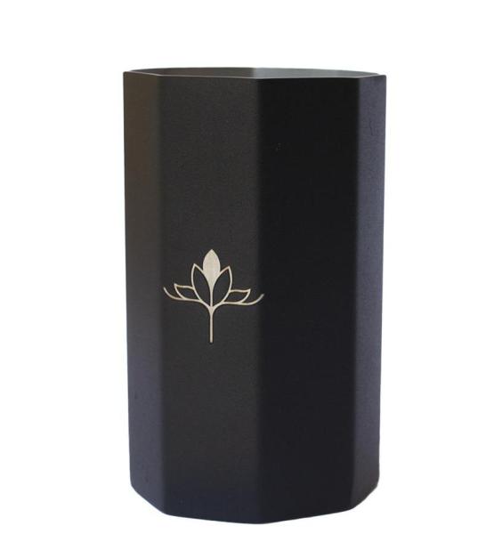 Copo Octogonal Em Inox Sagrado Mate Pintura Eletrostatica Preto